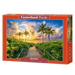 3000-piece Colorful Sunrise in Miami, USA puzzle C-300617
