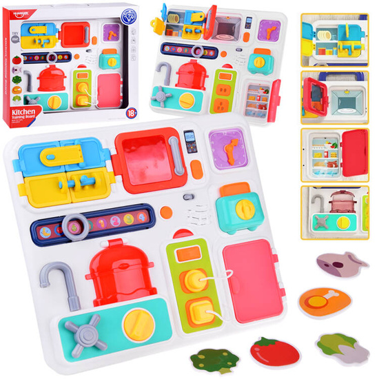 Manipulative board kitchen with sound effects and lights Montessori ZA4658