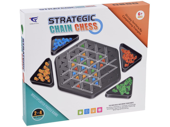 Chain Chess Strategy Game - Capture as many triangles as possible! GR0764