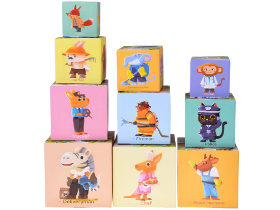 Educational cube puzzle for children - creative puzzle 10 pieces ZA5868