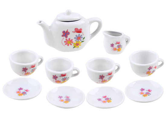 Coffee cups saucers. Set of playing utensils ZA2402
