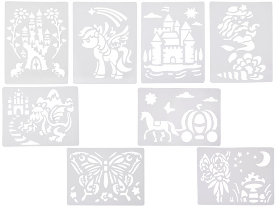 Creative art set - pump painting with markers and stencils ZA5709