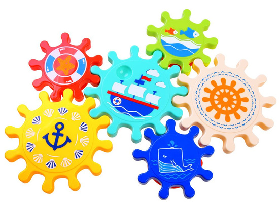 Spin sort Water toy colorful cogs  ZA3407