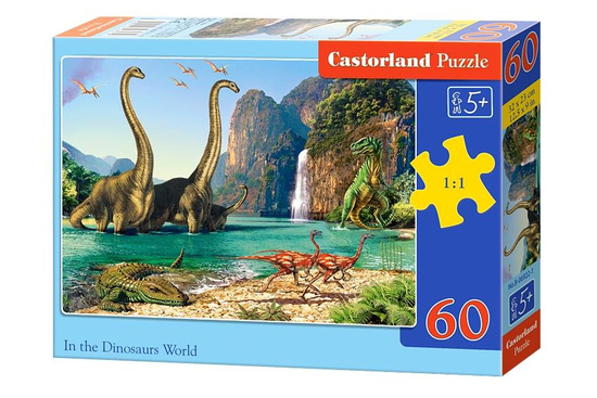 Puzzle 60 el. In the Dinosaurs World - dinozaury 