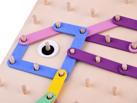 Montessori puzzle wooden colorful sticks ZA4686