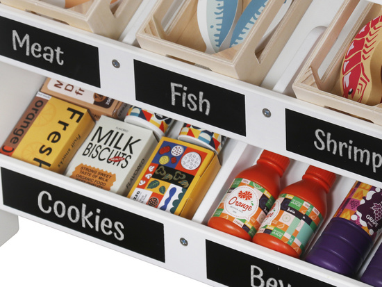 Sklep drewniany dla dzieci Stragan Teatrzyk 2w1  kreatywna zabawa ZA5267 