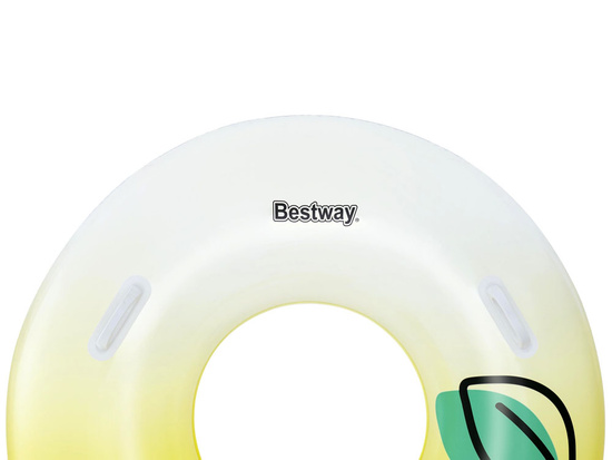 Bestway Dmuchane koło do pływania z uchwytami CYTRYNKA 114 CM 36448 