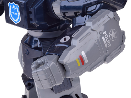 Zdalnie sterowany ROBOT POLICYJNY - chodzi, tańczy, strzela i świeci RC0731