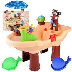 Standing Playground Sandbox Pirate Boat + blowing soap bubbles ZA4995