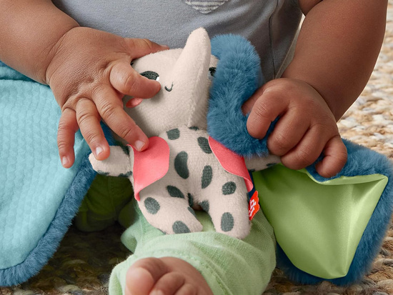 Mattel Fisher Price Sensory Elephant Cuddly Toy - Big Ears ZA6044