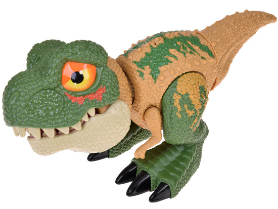 Movable DINOSAUR Tyrannosaurus Rex Sound + Light GREEN ZA5589