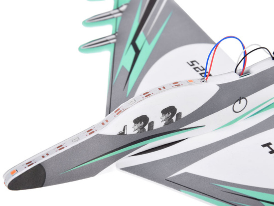 Foldable lightweight foam airplane flies LED lights propeller USB charging ZA5583