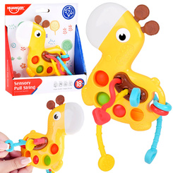 3-in-1 GIRAFFE sensory toy - sliding, dragging, pop it ZA5762