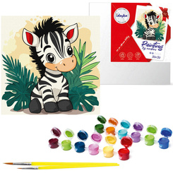 Painting by numbers 30x30cm KHO1273 Happy zebra AP0088