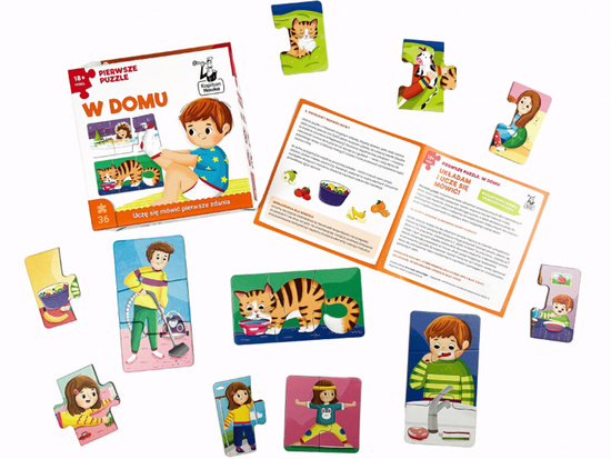 Kapitan Nauka Pierwsze puzzle edukacyjne W domu 36ele + książeczka KS1021
