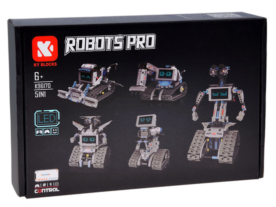 5-in-1 Remote Controlled Building Blocks - Build ROBOTS and Bring Them to Life! RC0742