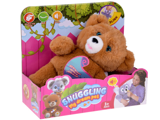 Interactive teddy bear laughs, cries, closes eyes, take care of the teddy bear ZA5773