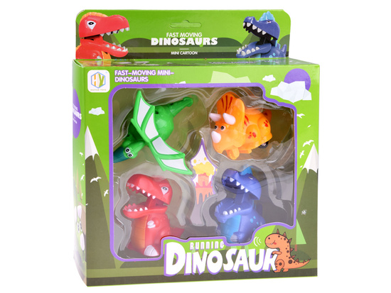 A set of riding dinosaurs, 4 pcs, drive ZA4735