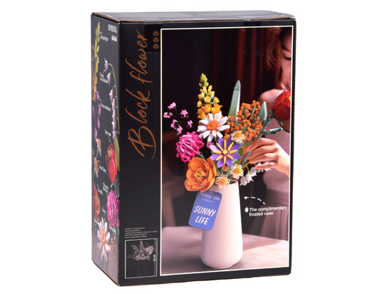 Technical blocks flowers FLOWER BOUQUET ceramic vase 1070 pieces ZA5865