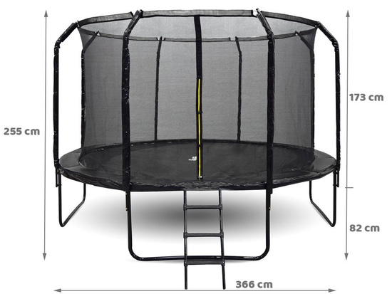 Trampolina ogrodowa SkyFlyer + drabinka 12FT 366cm