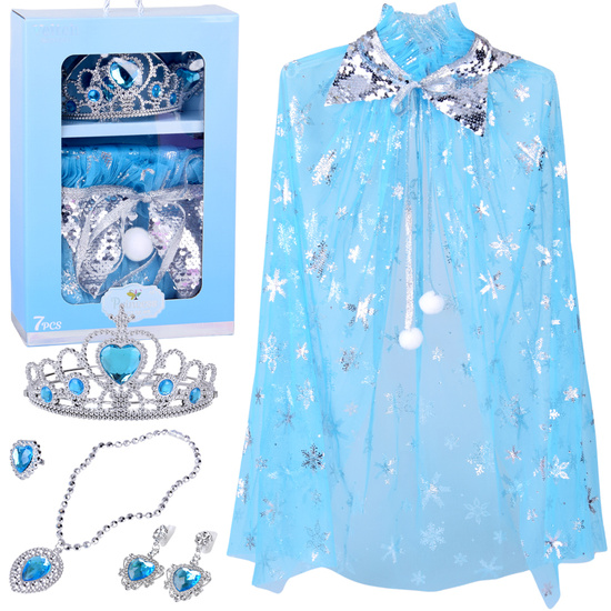 Princess Costume "ICE QUEEN" - Cape and Jewelry Set ZA6028