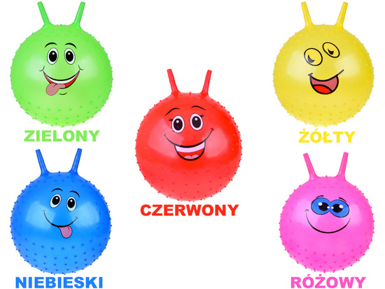 Hopper Ball Smiley Face 55 cm for Gymnastics, Exercise, and Play ZA5972