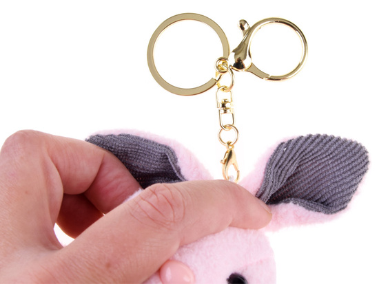 Rabbit in shorts keychain Plush mascot pendant ZA4775