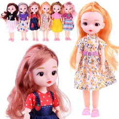 Beautiful doll movable limbs long hair 24 cm ZA4655