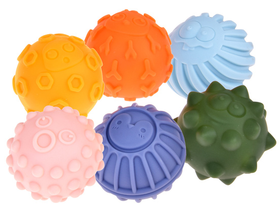 Colorful sensory balls squeakers for children 6m+ 6pcs ZA5578