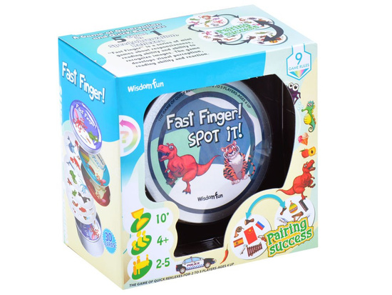 Fast Finger Card Game - Find the Pair of DINOSAURS Round Cards ZA3292