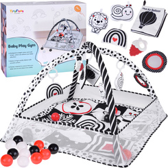 Contrasting educational mat playpen + balls rustling book ZA5826