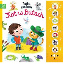Aksjomat Książeczka obrazkowa, dźwiękowa Kot w butach Bajka dla dzieci KS0868