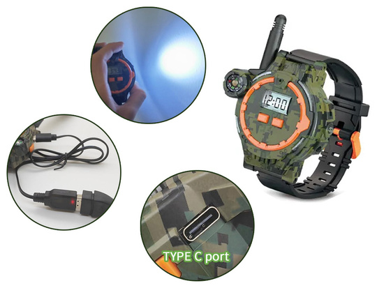 Walkie talkie 2 Multifunction watches Range 200m Compass ZA5463