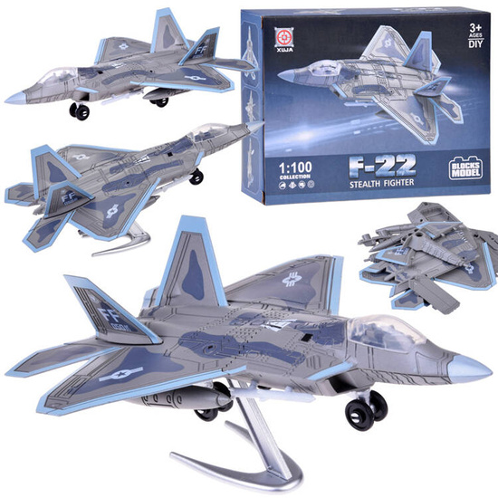 Set of building blocks jet plane model F-22 1:100 ZA5027