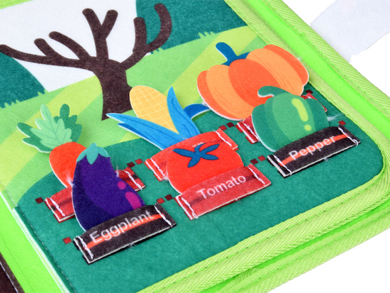 Felt manipulation book FARMA windows Velcro stickers ZA6025