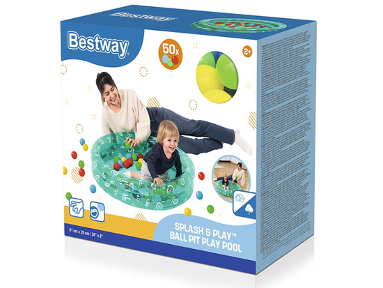 Bestway Suchy basen kulkami ZIELONY 91x20cm + 50 kulek 51141