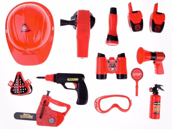 Large set of fireman's helmet saw 13 pieces fire brigade ZA4698