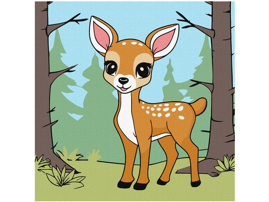 Painting by numbers for kids 25x25cm KHO6193 Magic deer AP0083