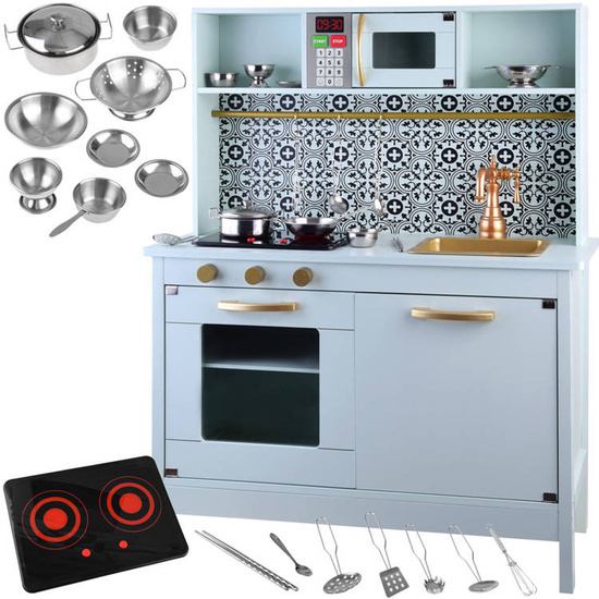 Beautiful Mint wooden kitchen for children ZA4128