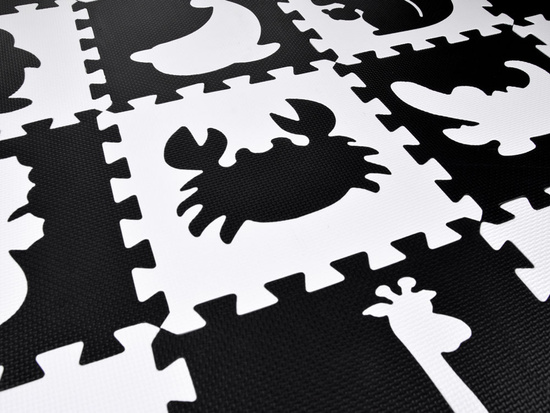 Foam puzzle - contrasting mat for babies ANIMALS ZA4783