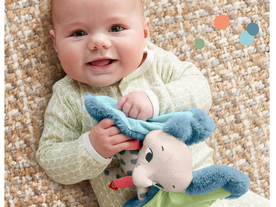 Mattel Fisher Price Sensory Elephant Cuddly Toy - Big Ears ZA6044