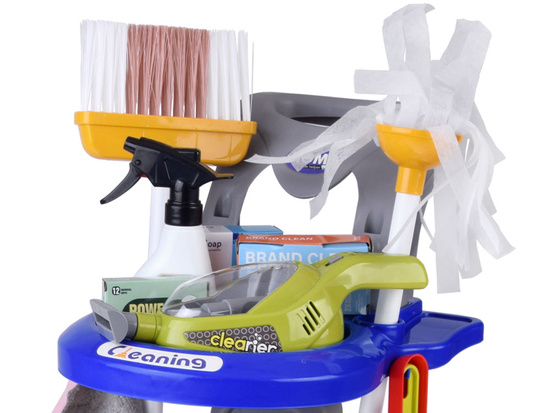 Children's cleaning set - trolley with accessories and vacuum cleaner ZA5873