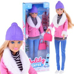 Anlily Fashionable Doll in winter clothes + handbag ZA4302
