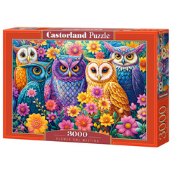 3000-piece Flower Owl Meeting Puzzle C-300723-2