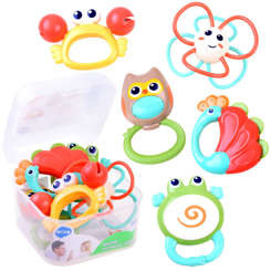 A set of rattles teether 5 animals ZA3679
