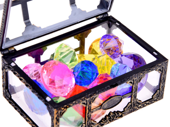 Pirate Chest with Colorful Crystals - Discover Underwater Treasure SP0782