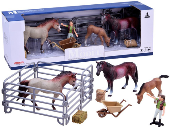 FARM ANIMALS SERIES Set of horses from the farm Figurines COLLECTION ZA2604