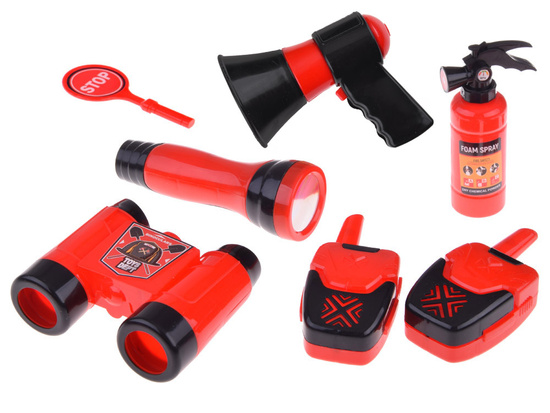 Duży zestaw strażaka kask piła 13ele straż pożarna ZA4698