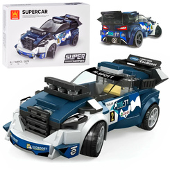 Technical blocks Sports car NAVY BLUE 164-piece set + stickers ZA5745