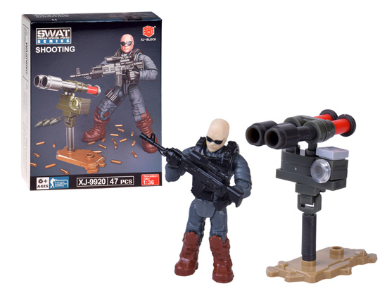 SWAT policeman blocks, movable figure, soldier, model to assemble ZA5724
